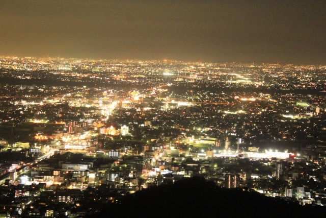 金華山から見る夜景